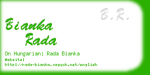 bianka rada business card